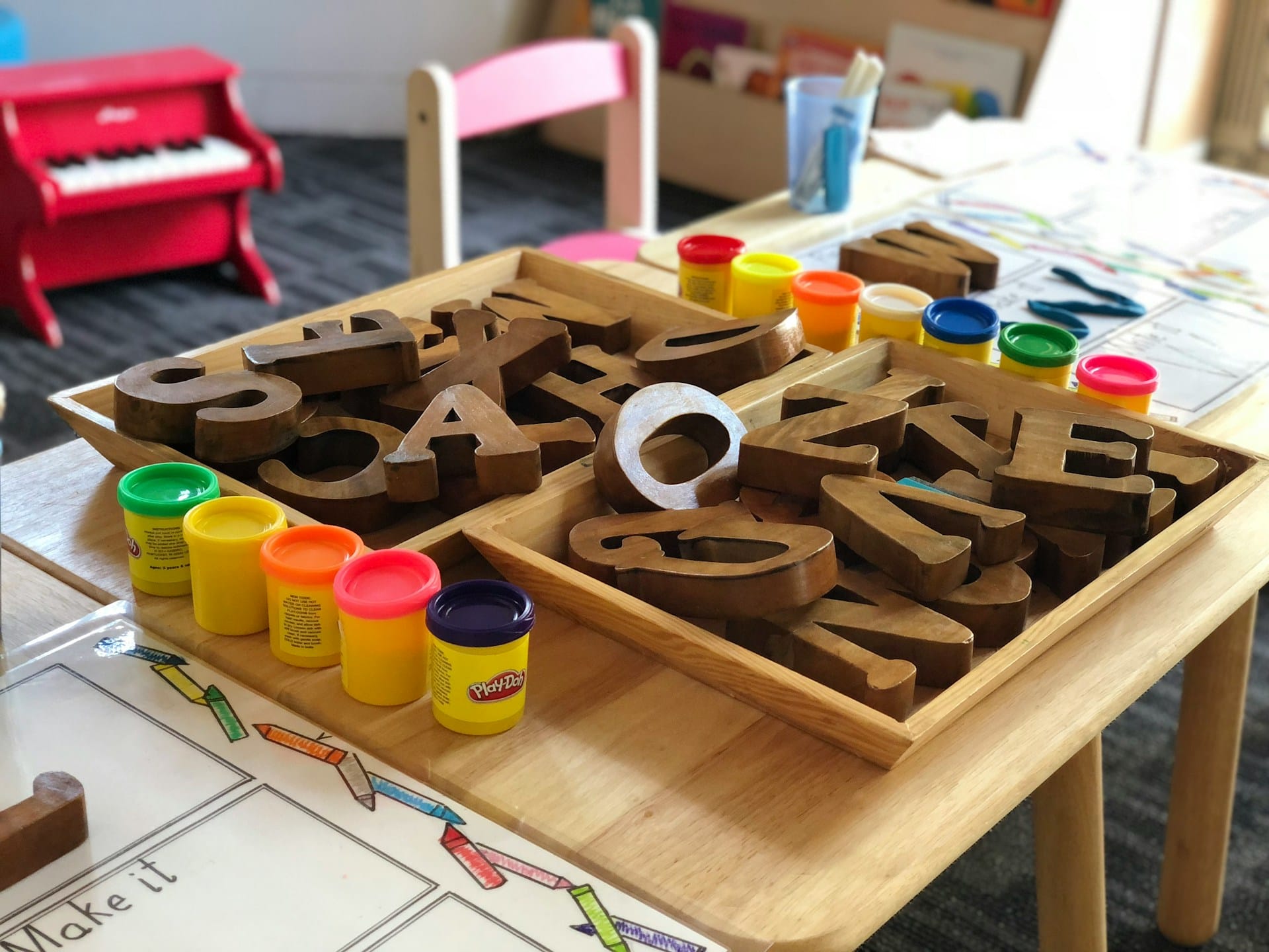 Table at preschool