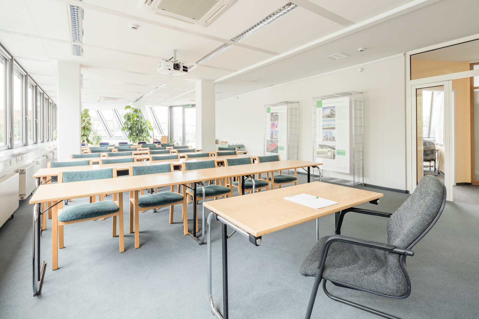 clean bright classroom