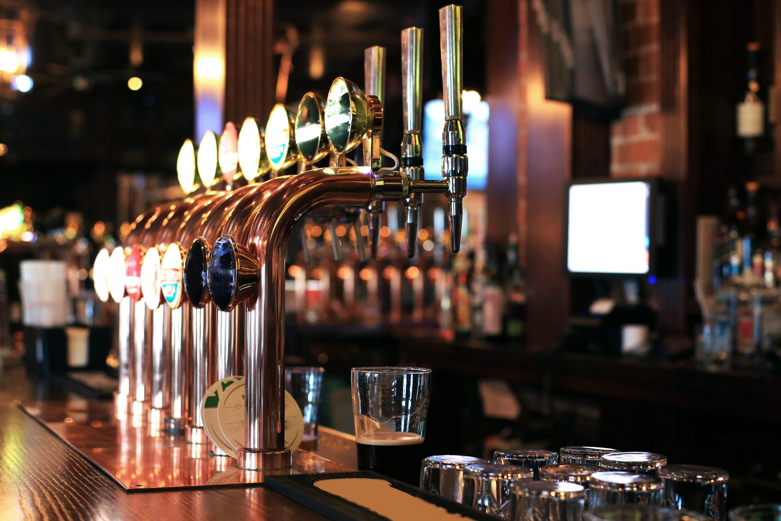Clean pub bar