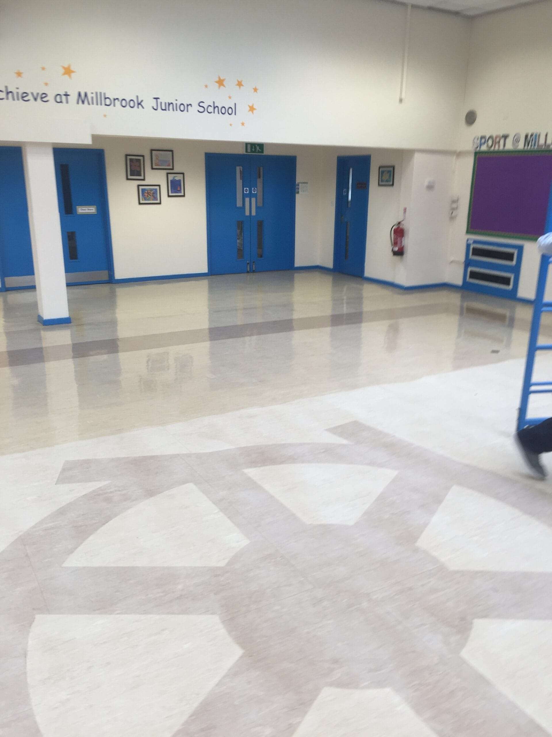 Clean polished floor