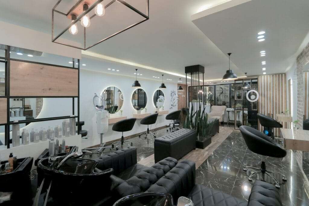 clean hairdressers salon