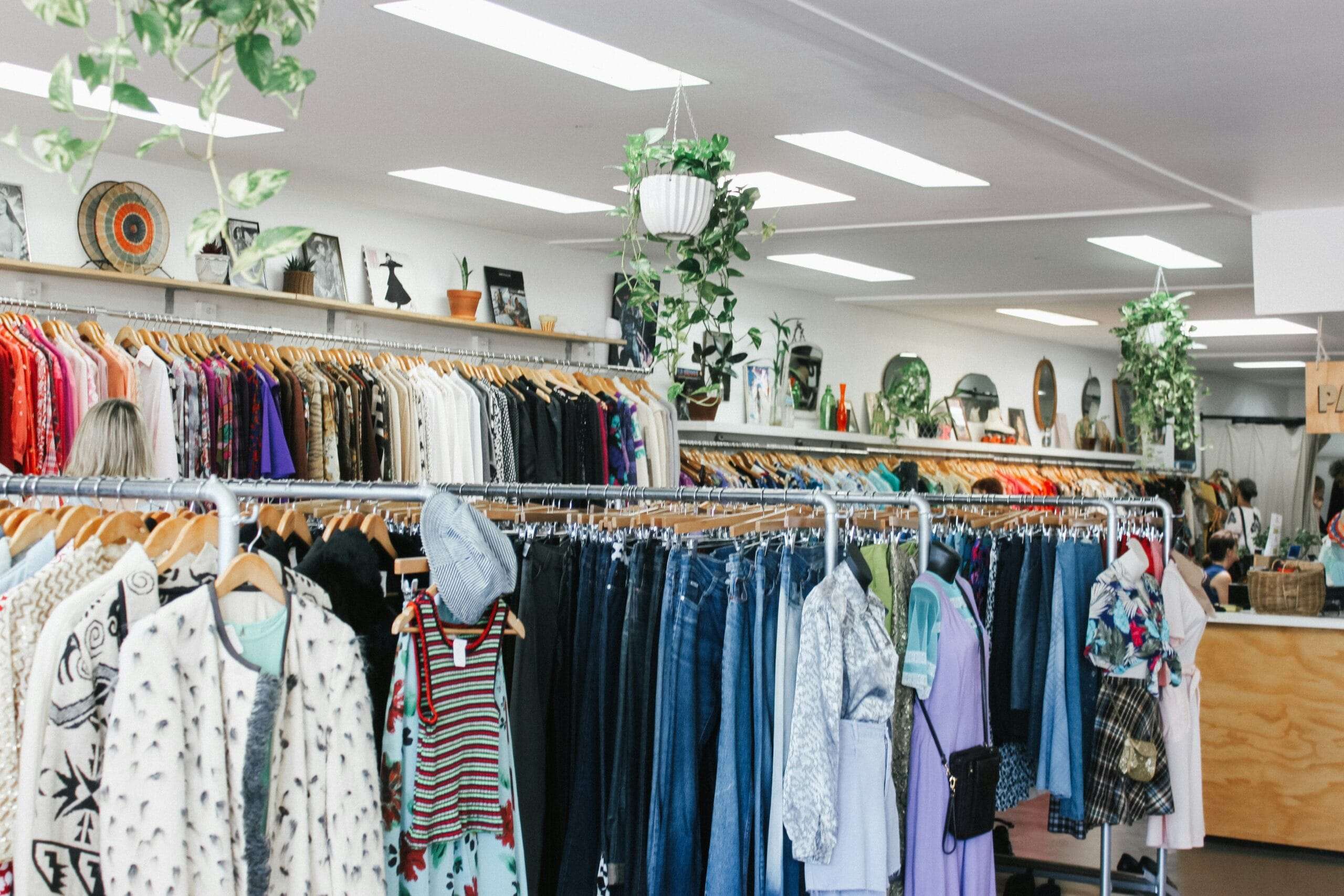 clean organised charity shop